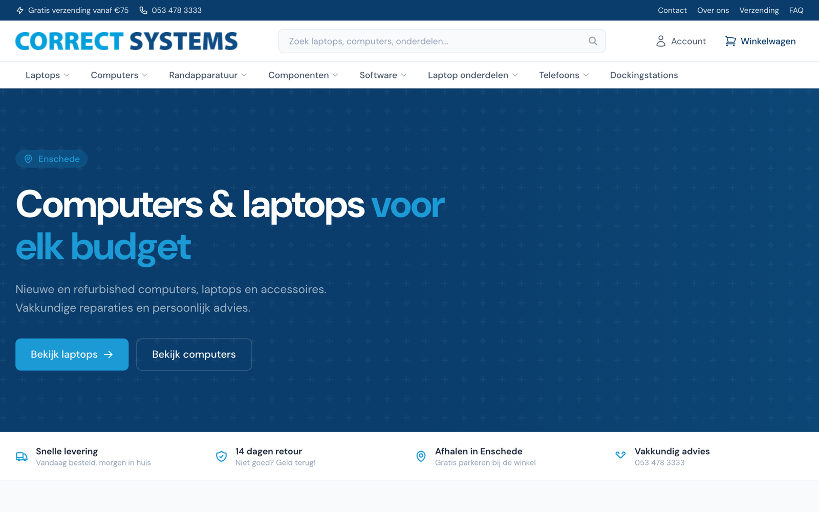 Correct Systems storefront